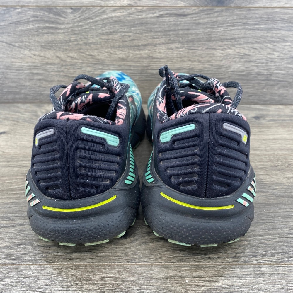 Brooks Adrenaline GTS 22 Running Shoes Womens 9 Teal Pink Graffiti NYC Marathon - Picture 8 of 12